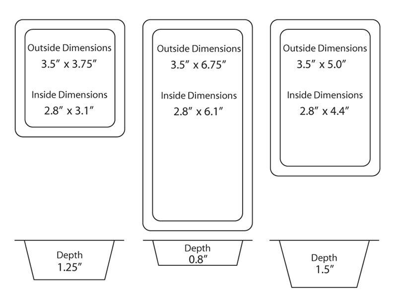 tray dimensions